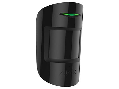 Ajax 38096.06.BL1 CombiProtect Jeweller Nero Sensore Wireless PIR e Rottura Vetri ad Alta Sicurezza