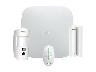 Ajax 156253.381.WH1 Starter Kit Cam HDR Wireless senza fili GPRS / Ethernet 2SIM 2G HDR White Version