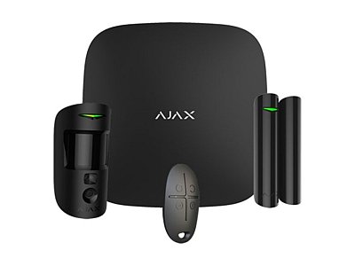 Ajax 156256.382.BL1 Starter Kit Cam Plus HDR Wireless senza fili GPRS / Ethernet 2SIM 4G HDR Black Version