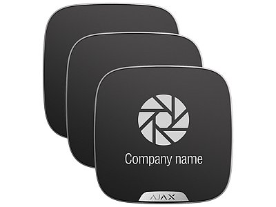 Ajax 39278.63.BL Brandplate Nera per StreetSiren DoubleDeck Confezione 10 Pezzi Personalizzabile