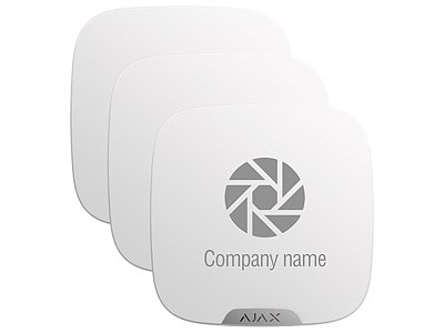 Ajax 39279.63.WH Brandplate Bianca per StreetSiren DoubleDeck Confezione 10 Pezzi Personalizzabile