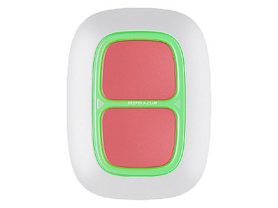 Ajax 38103.79.WH1 DoubleButton Jeweller Bianco Dispositivo Antirapina Wireless con Sicurezza Avanzata e Autonomia 5 Anni