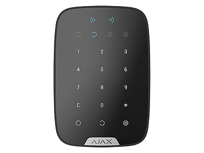 Ajax 38252.83.BL1 KeyPad Plus Jeweller Nero Tastiera Wireless Touch con Autenticazione Contactless e Sicurezza Avanzata