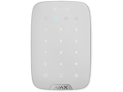 Ajax 38253.83.WH1 KeyPad Plus Jeweller Bianco Tastiera Wireless Touch con Autenticazione Contactless e Sicurezza Avanzata