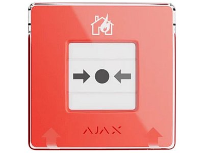 Ajax 60815.171.NC1 ManualCallPoint Jeweller Rosso Pulsante Manuale Allarme Antincendio Wireless