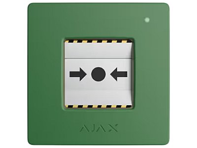 Ajax Ajax 87639.171.NC1 ManualCallPoint Jeweller Verde Pulsante Manuale Wireless per Allarmi e Scenari di Emergenza