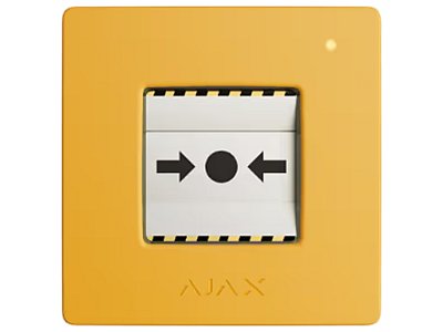 Ajax 87651.171.NC1 ManualCallPoint Jeweller Giallo Pulsante Manuale Wireless per Allarmi e Scenari di Emergenza