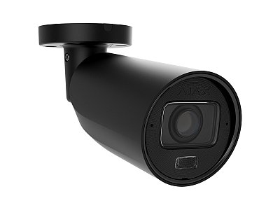 Ajax 126278.217.BL1 BulletCam 8MP Nera con AI, Visione Notturna 60m e Lente Varifocale Motorizzata