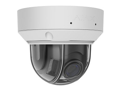 Ajax Ajax 126287.214.WH1 DomeCam HLVF telecamera IP 8MP con ottica varifocale 2.8-12 mm, visione AI, bianco